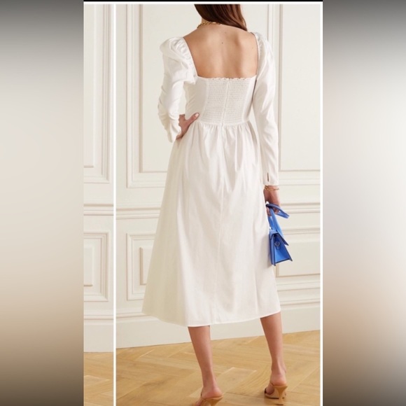 Reformation Luce Corset drop waist Dress White size 2- NWT - Picture 4 of 16